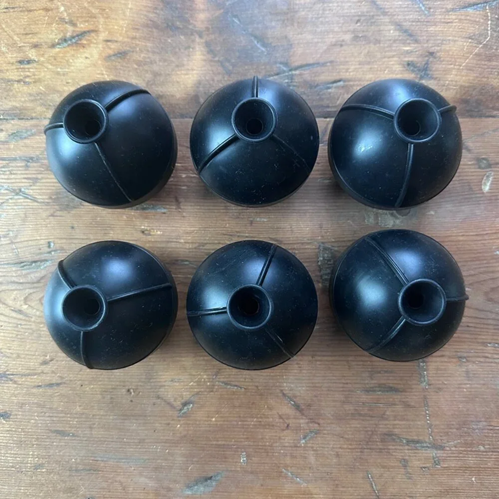 Circle Ice Cube Ball Trays/Molds 6 Black NWOT